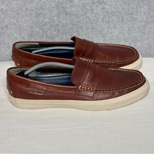 Cole Haan Pinch Weekender Penny Loafers Boat Shoes-Brown Leather-Men Size 13M